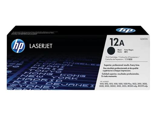 HP 12A Black Toner Cartridge – Q2612A for LaserJet 1018, 1020, 1022, M1319